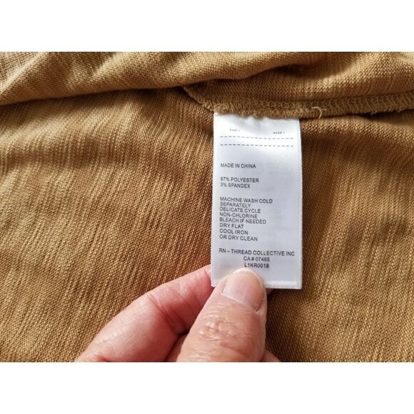 Laundry by Shelli Segal 3/4 Dolman Sleeve Knit Cardigan Open Front Camel Size L - Picture 11 of 11